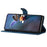 For iPhone 13 Pro 6.1 inch PU Leather Phone Case Flower Imprinted Wallet Cover with Stand - Blue - 4