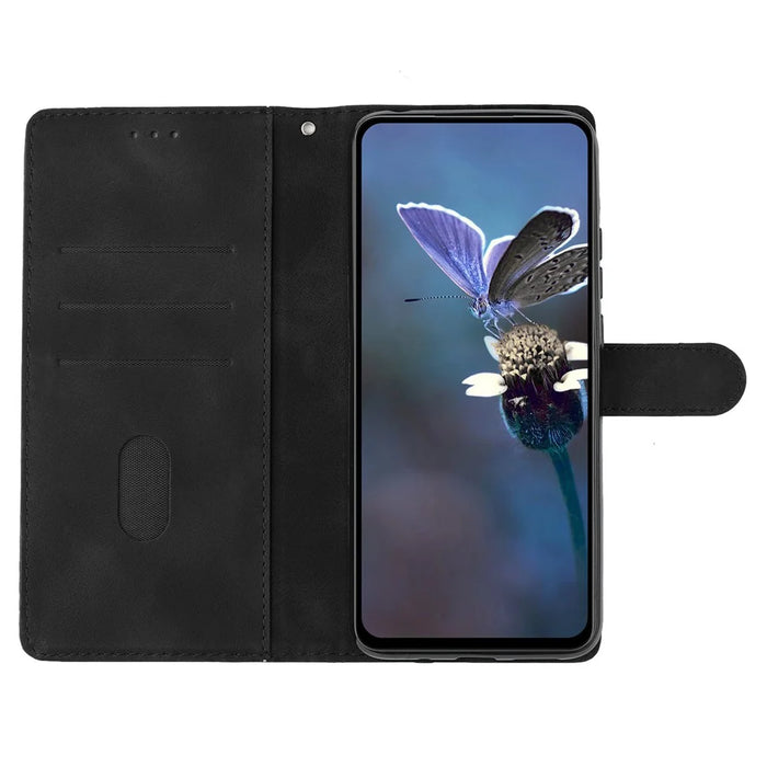 For iPhone 13 Pro Max 6.7 inch Flower Imprint Protection Shell Leather Wallet Stand Phone Case - Black - 2