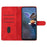 For iPhone 13 mini 5.4 inch Leather Wallet Phone Cover Flower Imprinted Stand Mobile Case - Red - 2