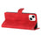 For iPhone 13 mini 5.4 inch Leather Wallet Phone Cover Flower Imprinted Stand Mobile Case - Red - 3