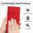 For iPhone 13 mini 5.4 inch Leather Wallet Phone Cover Flower Imprinted Stand Mobile Case - Red - 5