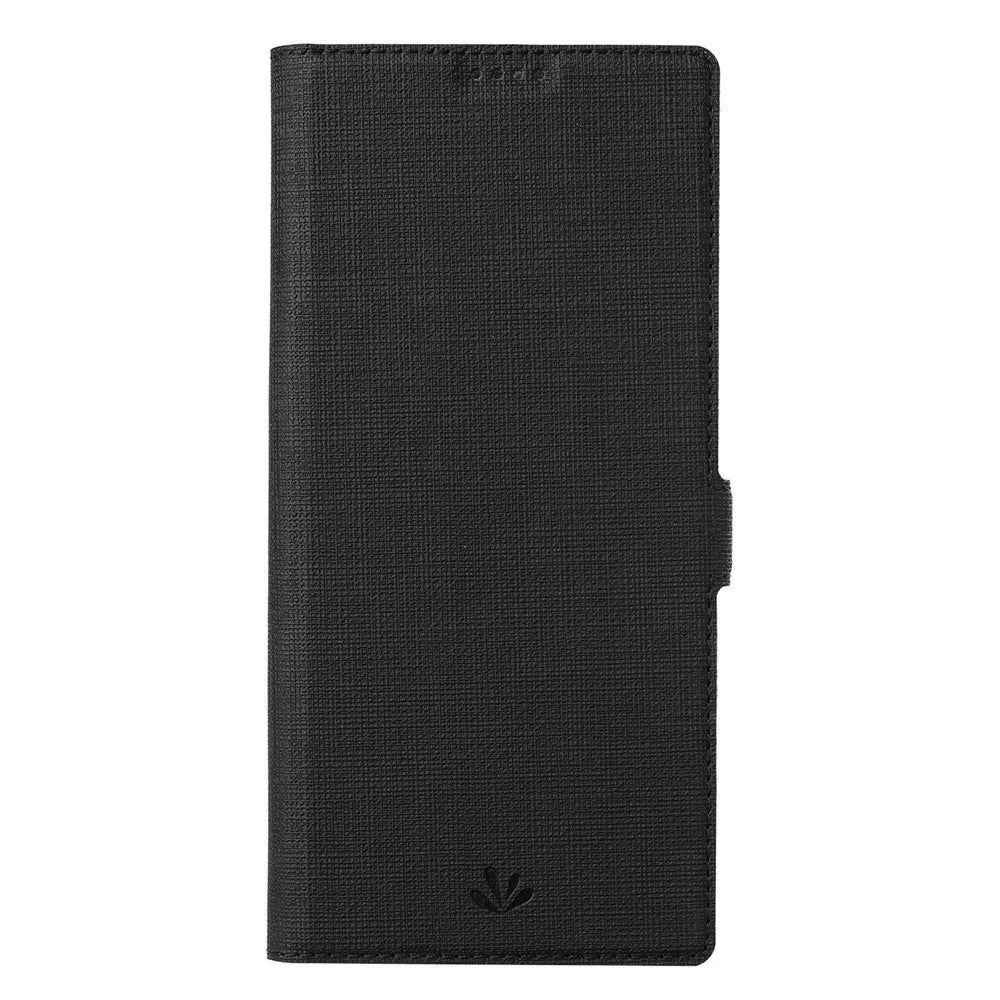 VILI DMK Series Leather Phone Case for Google Pixel 7a , Cross Texture Wallet Stand Phone Cover - Black - 7