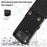 Leather Phone Case for Samsung Galaxy Z Flip4 5G , Rhombus Imprint Cover with Hand Strap and Shoulder Strap - Black - 6