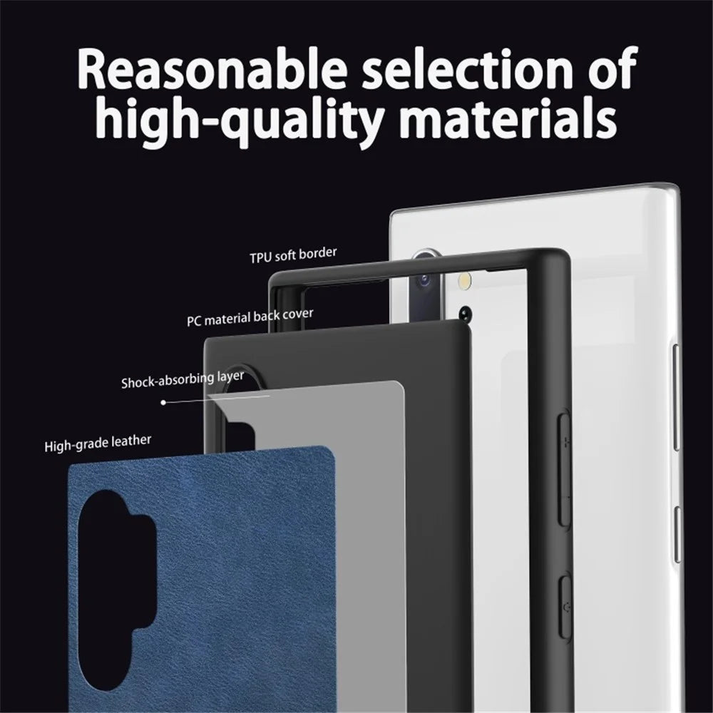 For Samsung Galaxy Note 10 Plus 5G Retro Mobile Phone Case Leather Coated TPU+PC Cover - Brown - 7