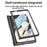 For Google Pixel Fold Magnetic Hinge Protection Phone Case PU Leather+PC Cover with Tempered Glass Film - Leather Texture / Silver - 4