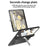 For Google Pixel Fold Magnetic Hinge Protection Phone Case PU Leather+PC Cover with Tempered Glass Film - Leather Texture / Silver - 5