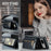 DG.MING M3 Series For Google Pixel 7a Glittery PU Leather Coated PC+TPU Back Case with Magnetic Detachable Wallet - Black - 4