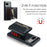 DG.MING M3 Series For Google Pixel 7a Glittery PU Leather Coated PC+TPU Back Case with Magnetic Detachable Wallet - Black - 6