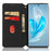 For vivo S17e 5G PU Leather Stand Case Shockproof Rhombus Imprinted Phone Cover - Black - 2