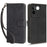 For vivo S17e 5G Drop Proof Wallet Cover RFID Blocking PU Leather Stand Phone Case with Strap - Black - 1