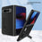 For Google Pixel Fold Hinge Protection PU Leather+PC Cover  Kickstand Phone Case - Litchi Texture / Black - 2