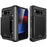 For Google Pixel Fold PU Leather PC+TPU Phone Case Hinge Protection Card Slot Cover with Tempered Glass Film - Black - 1
