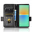 For Sony Xperia 10 V PU Leather Wallet Case Imprinted Triangle Phone Cover with Stand - Black - 2