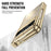 Folding PC Phone Case for Google Pixel Fold , Mechanical Legend Series Electroplating Cover with Tempered Glass Film - Gold - 4