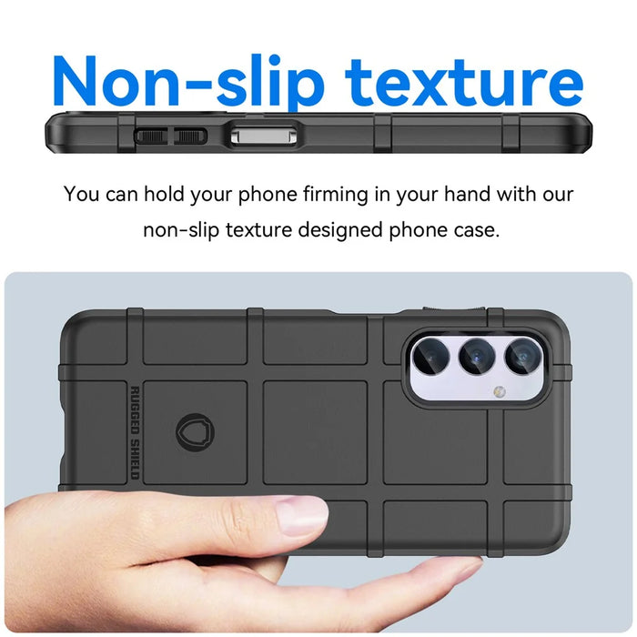 For Samsung Galaxy M54 5G / F54 5G Soft TPU Phone Case Square Grid Texture Phone Cover - Black - 4