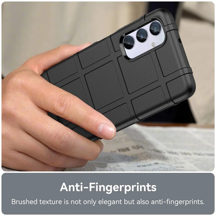 For Samsung Galaxy M54 5G / F54 5G Soft TPU Phone Case Square Grid Texture Phone Cover - Black - 5