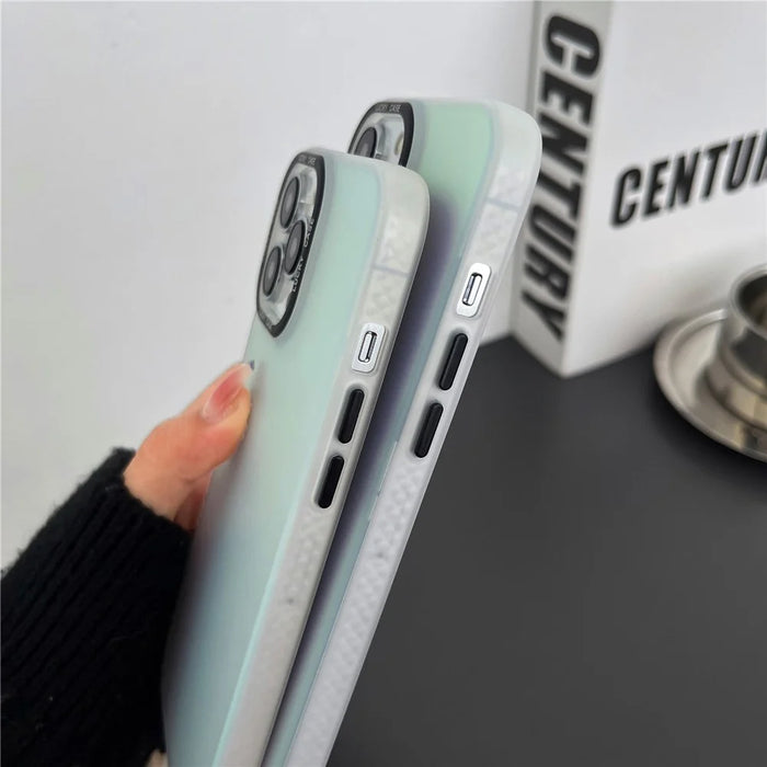 For iPhone 14 Pro Max Laser Discoloration Design Mobile Phone Case Hard PC Flexible TPU Phone Cover Shell - 4