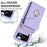 ZD 011 Card Bag Phone Case for Samsung Galaxy Z Flip3 5G, Ring Kickstand RFID Blocking Leather+PC Cover - Purple - 3