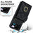 RFID Blocking Phone Case for Samsung Galaxy Z Flip4 5G, Card Holder Leather+PC Cover - Black - 3