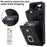 RFID Blocking Phone Case for Samsung Galaxy Z Flip4 5G, Card Holder Leather+PC Cover - Black - 5