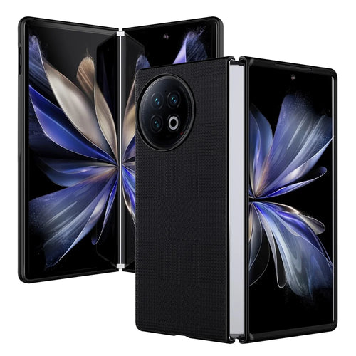 VILI TH Series For vivo X Fold2 Shockproof Case PU Leather Coated PC+TPU Protective Cellphone Cover - Black - 1
