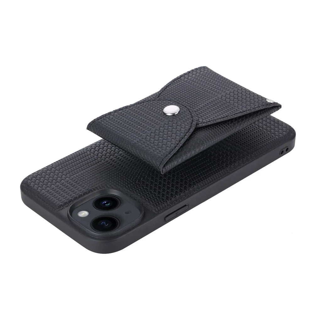 VILI TH Pouch Series For iPhone 14 Detachable Magnetic Wallet Case PC+TPU+PU Leather Phone Cover - Black - 3