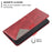 For Google Pixel 8 Pro Imprinted Line Phone Case Stand Leather Card Holder Phone Cover - Red - 4