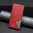 For Google Pixel 8 Pro Imprinted Line Phone Case Stand Leather Card Holder Phone Cover - Red - 6