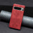 For Google Pixel 8 Pro Imprinted Line Phone Case Stand Leather Card Holder Phone Cover - Red - 7