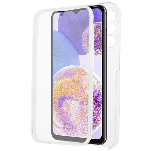 For Samsung Galaxy A24 4G (162.1 x 77.6 x 8.3mm) Shockproof Phone Case TPU Frame + Acrylic Back + PET Screen Protector Clear Cover - 1