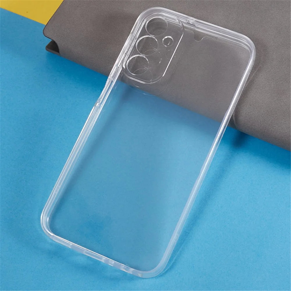 For Samsung Galaxy A24 4G (162.1 x 77.6 x 8.3mm) Shockproof Phone Case TPU Frame + Acrylic Back + PET Screen Protector Clear Cover - 4