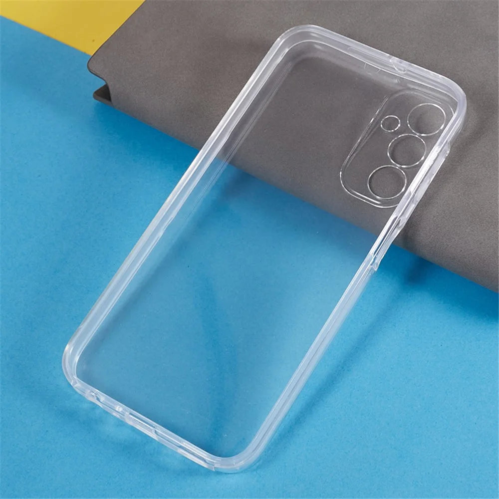 For Samsung Galaxy A24 4G (162.1 x 77.6 x 8.3mm) Shockproof Phone Case TPU Frame + Acrylic Back + PET Screen Protector Clear Cover - 5