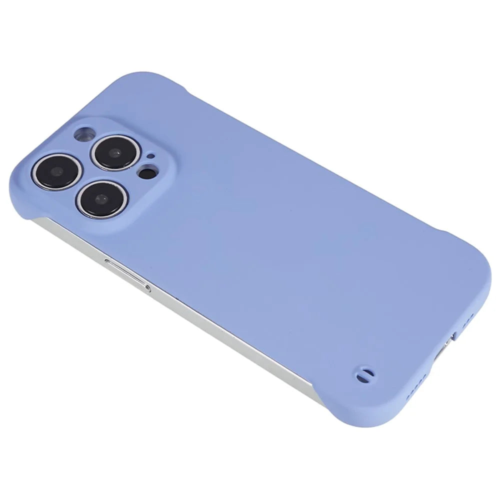 For iPhone 13 Pro Max Rubberized PC Phone Case Frameless Heat Dissipation Skin-Touch Cover - Light Purple - 4
