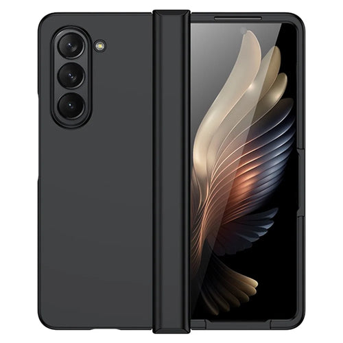 For Samsung Galaxy Z Fold5 5G Hinde Protection PC Phone Case Skin-touch Shockproof Cover - Black - 1