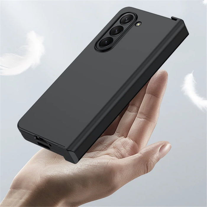 For Samsung Galaxy Z Fold5 5G Hinde Protection PC Phone Case Skin-touch Shockproof Cover - Black - 3