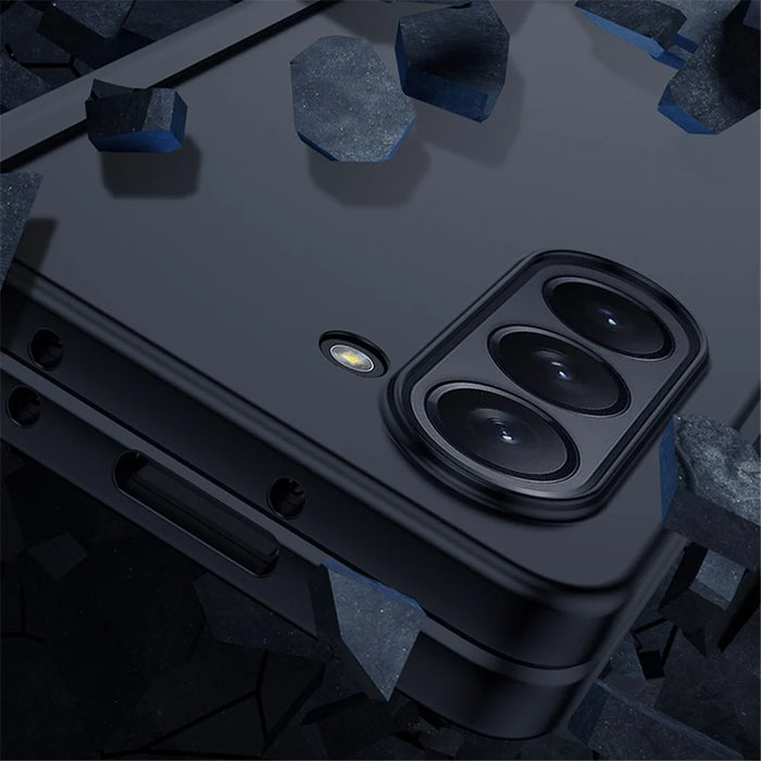 For Samsung Galaxy Z Fold5 5G Hinde Protection PC Phone Case Skin-touch Shockproof Cover - Black - 5