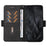 For Google Pixel 8 Pro Rhombus Imprinted Phone Case Stand Wallet Leather Phone Cover - Black - 2