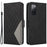 For Samsung Galaxy S20 FE / S20 FE 5G / S20 FE 2022 / S20 Lite Color Splicing Leather Case Rhombus Imprinted Wallet Stand Phone Cover - Black - 1