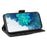 For Samsung Galaxy S20 FE / S20 FE 5G / S20 FE 2022 / S20 Lite Color Splicing Leather Case Rhombus Imprinted Wallet Stand Phone Cover - Black - 3