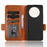 For Realme 11 Pro 5G / 11 Pro+ 5G Imprinted Triangle Phone Cover Stand Shell Dustproof PU Leather Wallet Case - Brown - 4