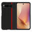 For Google Pixel Fold PU Leather + PC Phone Case Carbon Fiber Texture Ultra Thin Matte Cover - Splicing Red - 1
