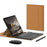 For Samsung Galaxy Fold / Z Fold Series PU Leather Case Adjustable Kickstand Cover with Bluetooth-compatible Keyboard + Mouse - Brown - 2