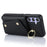 For Samsung Galaxy A54 5G Zipper Wallet Leather Coated TPU Case Rotary Ring Kickstand Phone Cover - Black - 3