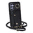 For Samsung Galaxy A54 5G Zipper Wallet Leather Coated TPU Case Rotary Ring Kickstand Phone Cover - Black - 4