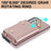 For Samsung Galaxy S21+ 5G Zipper Wallet Ring Kickstand Case PU Leather Coated TPU Phone Cover - Rose Gold - 6
