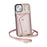 Zipper Wallet Phone Cover for iPhone 13 mini PU Leather Coated TPU Rotary Ring Kickstand Phone Case - Rose Gold - 4