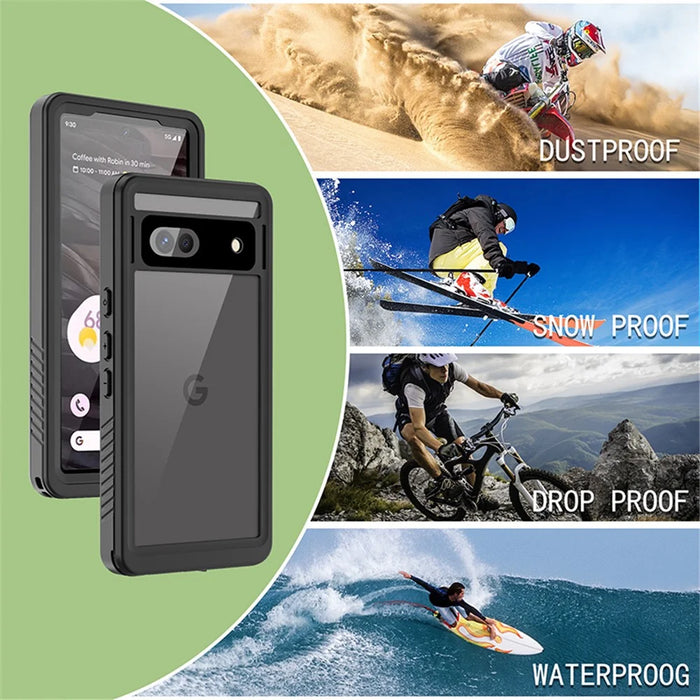 REDPEPPER FS Series for Google Pixel 7a IP68 Waterproof Clear Phone Case PC+TPU Dust-proof Cover - 4