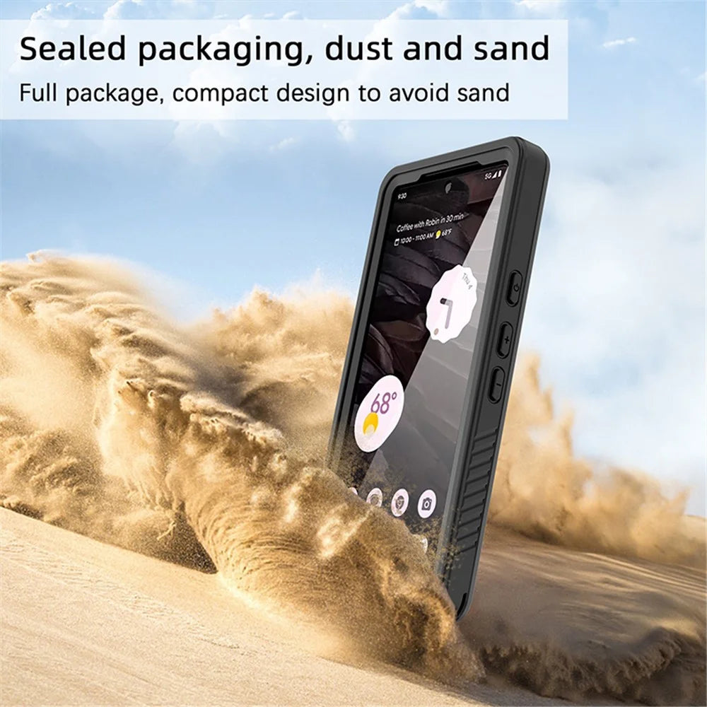 REDPEPPER FS Series for Google Pixel 7a IP68 Waterproof Clear Phone Case PC+TPU Dust-proof Cover - 5