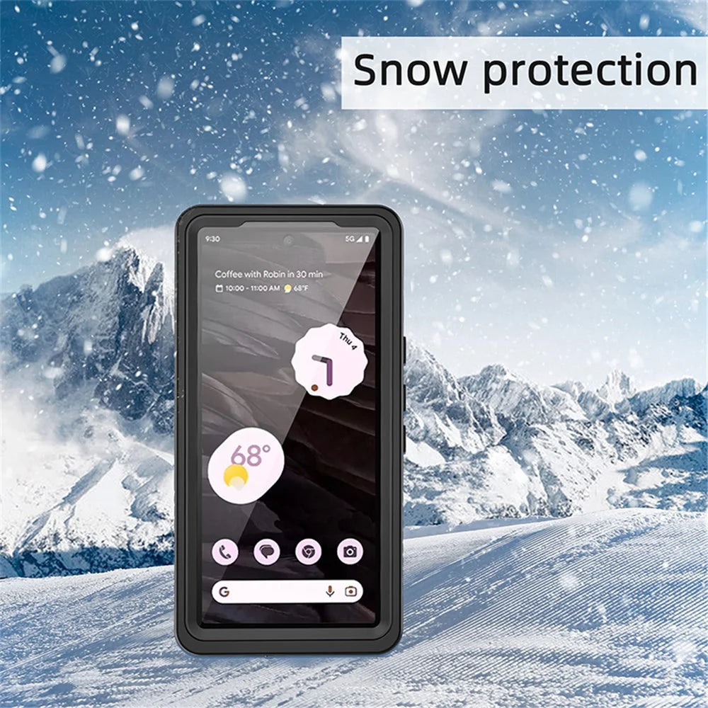 REDPEPPER FS Series for Google Pixel 7a IP68 Waterproof Clear Phone Case PC+TPU Dust-proof Cover - 6