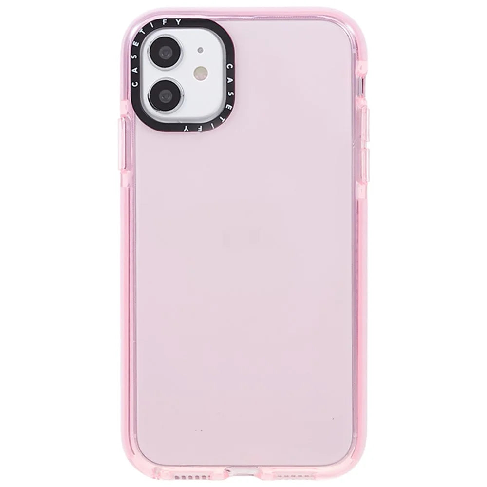 For iPhone 11 Transparent PC+TPU Phone Case Drop Protection Back Cover - Transparent Pink - 1